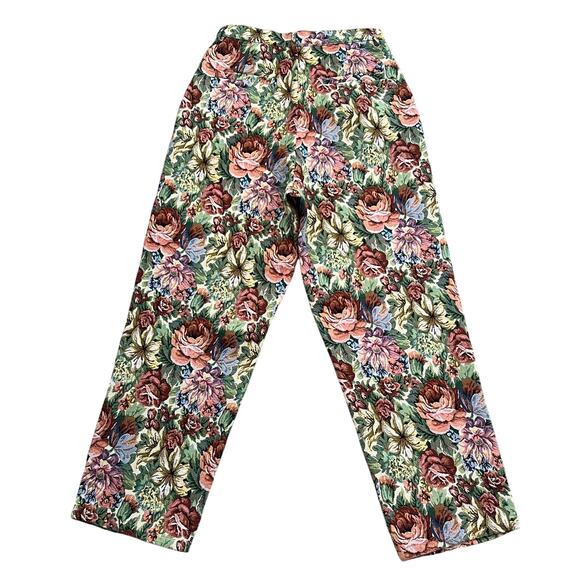 Meadows Tapestry Floral High Waisted Pants Size 6 Cottagecore Statement - Picture 3 of 7